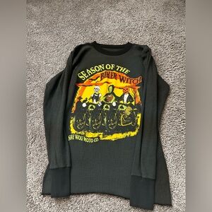 Black shel wolf  Long Sleeve thermal shirt